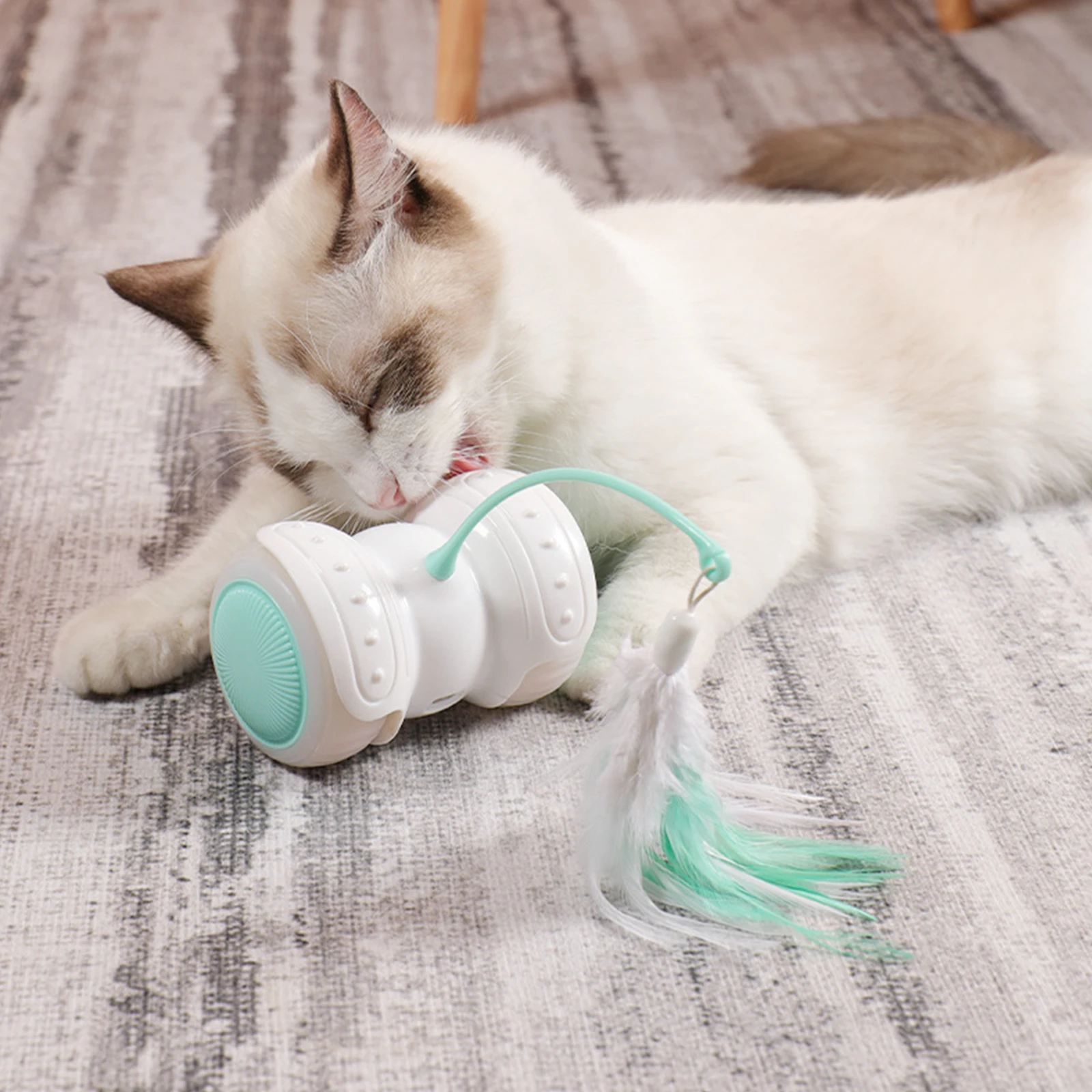 

Funny Cat Stick Pet Cat Toy Electric Rotation 360 Degrees Automatic Feather Interaction Funny Cat Stick Cat Supplies