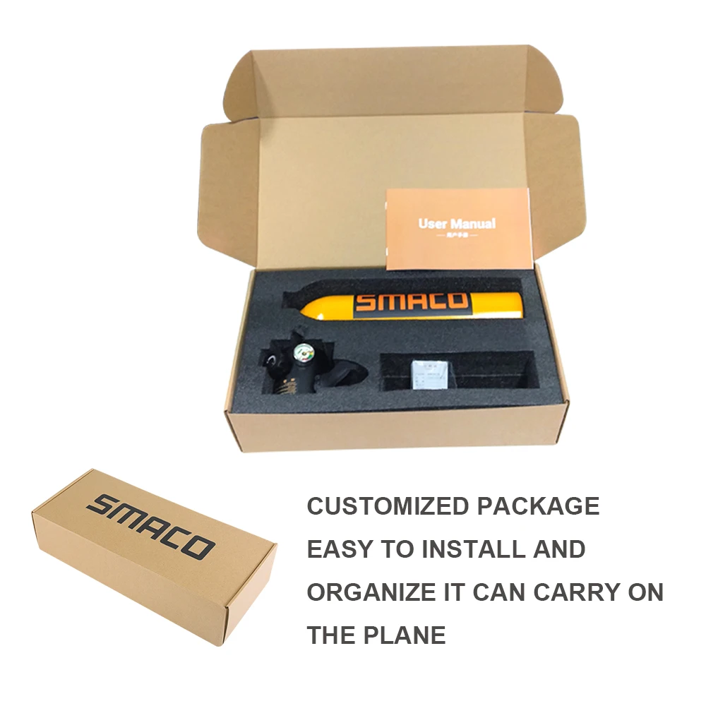 SMACO S500 Мини резервуар для подводного плавания цилиндр дайвинга с возможностью 13