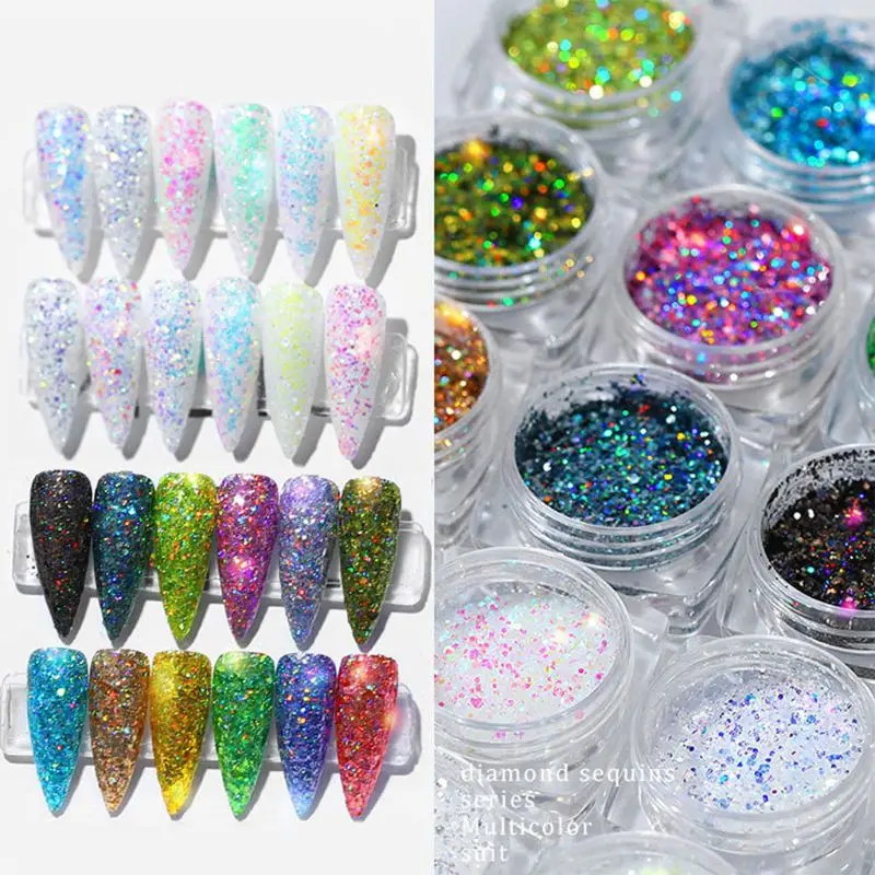 

12 Shiny Colors UV Color Change Diamond Sequins Mica Powder Pigment Sunlight Reactive Glitters Kit Resin Jewelry Making