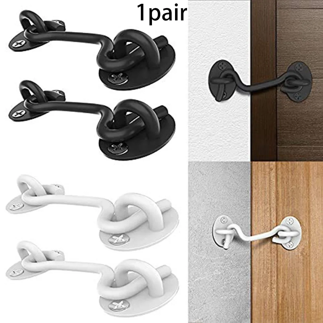

2Pcs 4 Inch 304 Stainless Steel Barn Door Lock Door Bolts Cabin Hook Eye Latch Gate Rust-resistant Holder Hardware Accessories