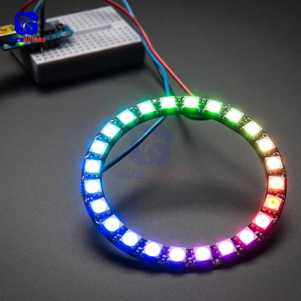 Diymore WS2812 5050 RGB светодиодный светильник-кольцо со встроенными драйверами 24 бит RGB светодиодный светильник для Arduino