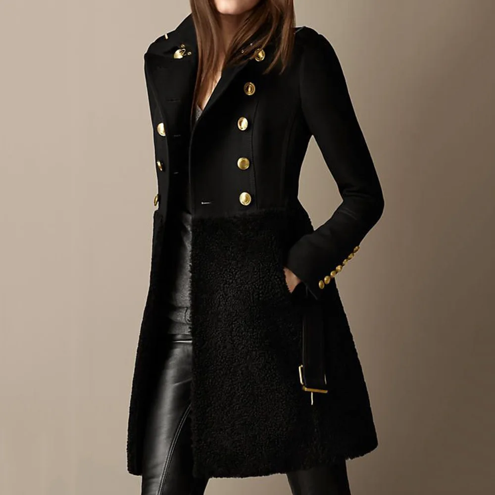

2021 autumn new women's leisure slim long sleeve splicing coat