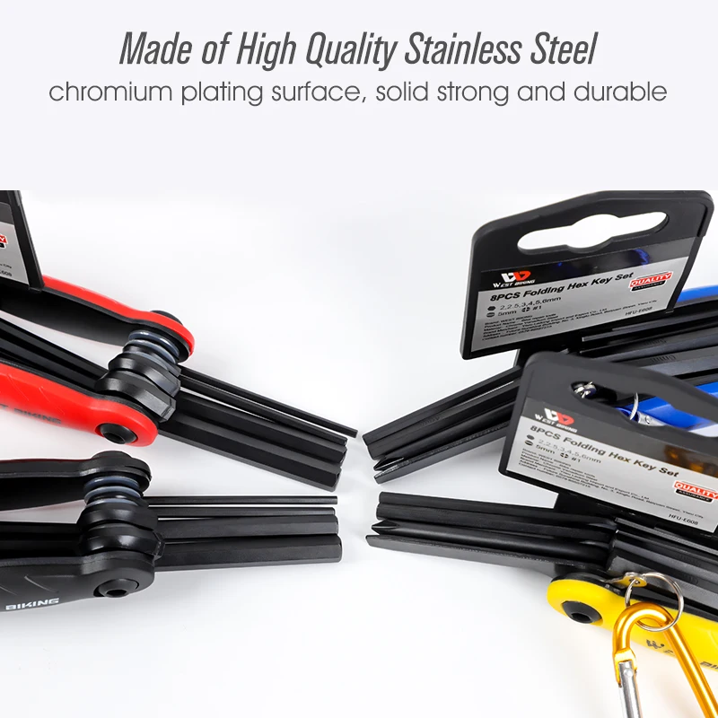 

8PCS Bicycle Folding Tool Multifunction Bike Repair Tools Kit S2 Steel Hex Spoke Cycling Screwdriver Road MTB Bike Accessories