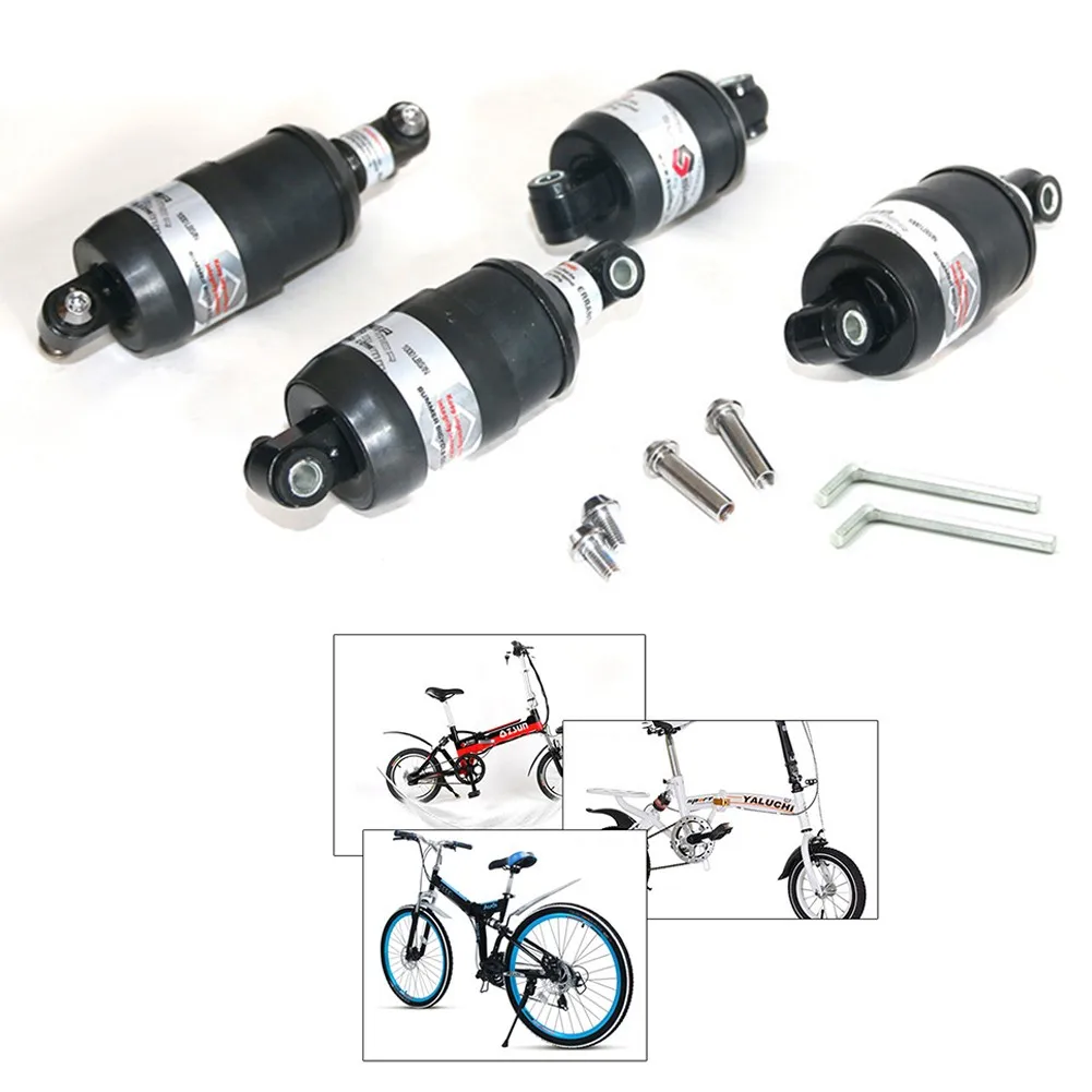 

100/125/150/175mm Bike Rear Suspension Spring Shock Absorber Black For MTB Folding Electric Bike Adjustable Rear Shock Absorber