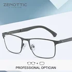 ZENOTTIC очки из углеродного волокна по рецепту прогрессивные мужские анти-синий светильник фотохромные очки Квадратные оптические очки для близорукости