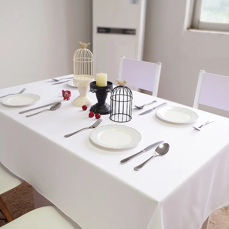 

White oversized rectangular tablecloth 150cmx500cm rectangular table cover wholesale wedding party tablecloth hotel decoration