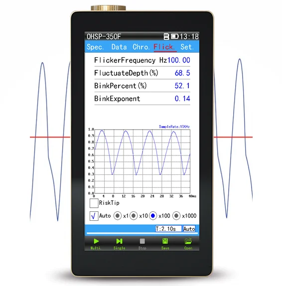 

OHSP350 Portable optical instruments for Led Flicker Measurement