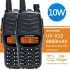 Новый, 2 предмета Baofeng UV-X10 радио 10 Вт Powful иди и болтай Walkie Talkie иди и 2-PTT двухдиапазонный УКВ 128 Каналы CB двухстороннее радио обновление UV-5R UV-82