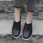 Лоферы женские без шнуровки, балетки из натуральной кожи, плоская подошва, летняя обувь, черные и белые, 2021