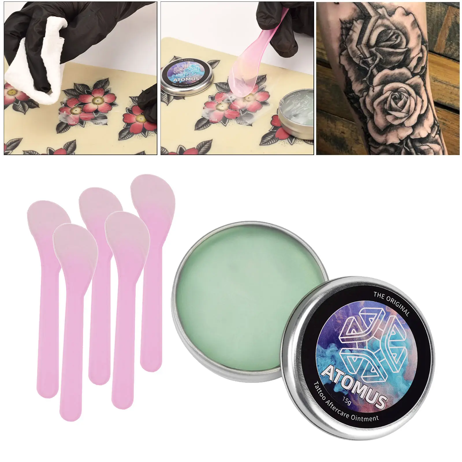 

Tattoo Aftercare Ointment Cream Disposable Scraper Recovery of The