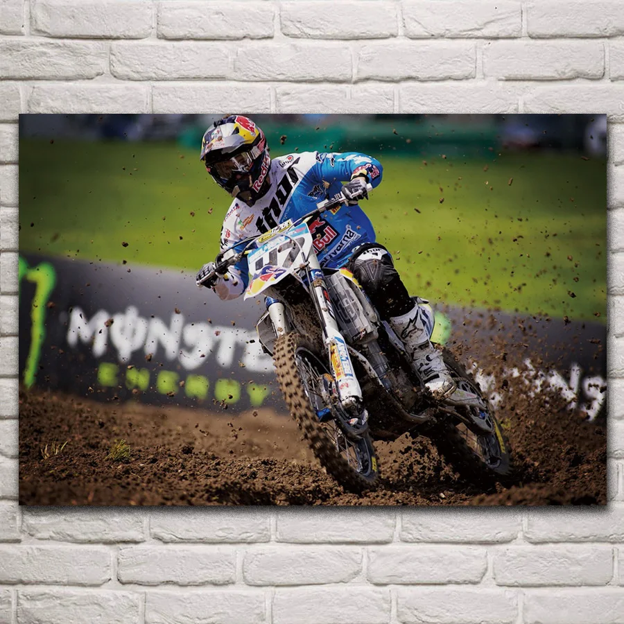 

Мотор гоночный мотокросс, спортивный искусственный материал, фотография, украшение для дома, гостиной, спальни KM249