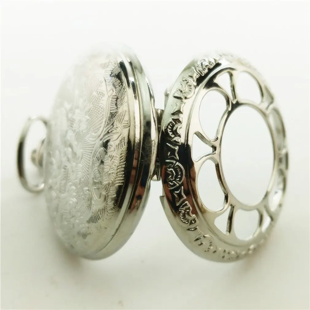 Винтажные полые цветочные модные мужские и женские кварцевые карманные часы