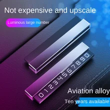 1PCS Car Styling Stickers Temporary Parking Card Phone Number Plate Telephone Park Stop In Automobile Accessories