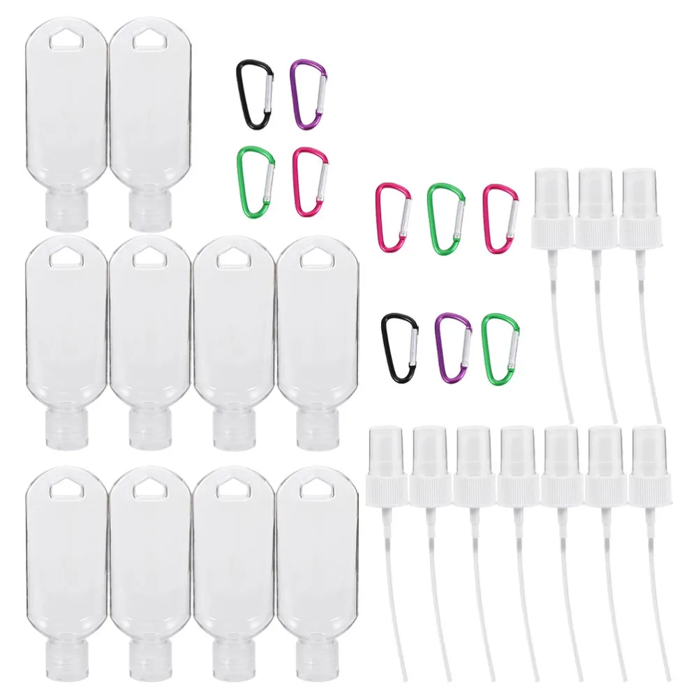 

6 Sets/24 Pcs Travel Subpackaging Bottle With Key Chain For Perfume Hand Soap