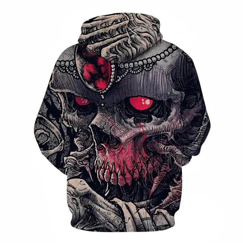 Лидер продаж осенние толстовки с принтом черепа и красных глаз для бодибилдинга