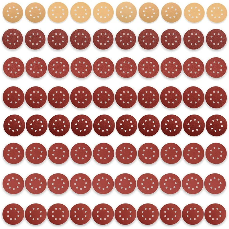

80 Pieces 125 Mm Sanding Discs, Paste Sandpaper, Used for Makita, for , Wood Sandpaper Eccentric Sander