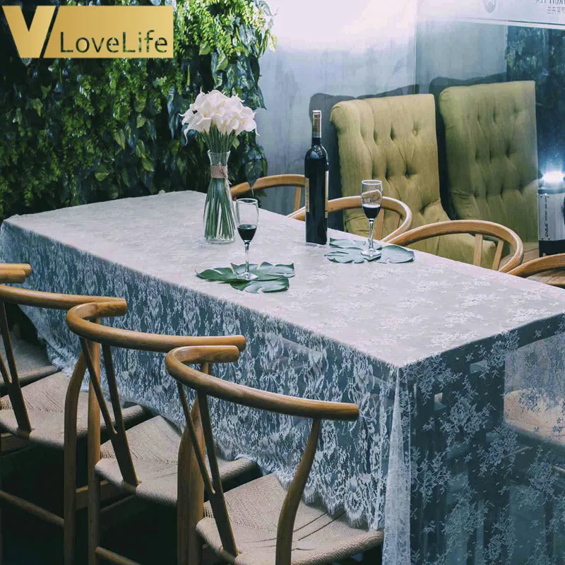 Свадебная настольная дорожка белая кружевная скатерть Цветочная Бохо свадебное