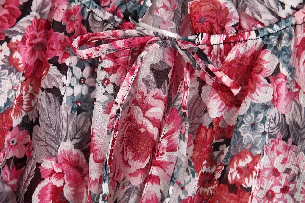 Увядший engand стильный элегантный винтажный цветочный принт лук blusas mujer de moda кимоно рубашка женские топы футболки размера плюс