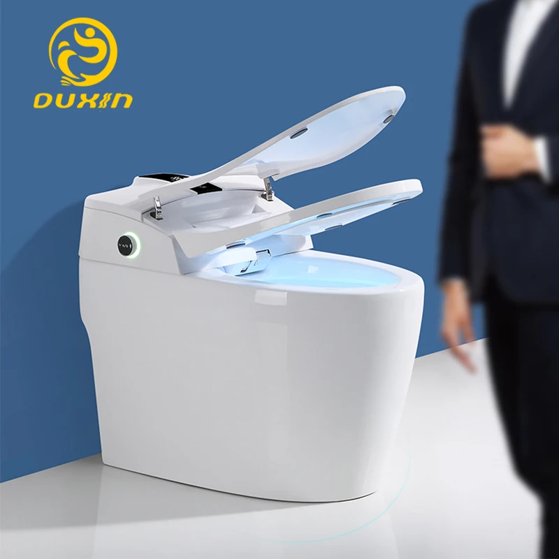 Умное полностью автоматическое сиденье унитаза самоочищение воспроизведение