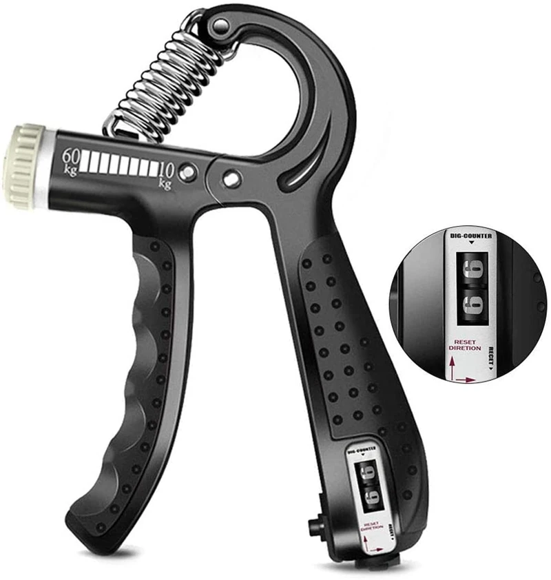 

Grip Strengthener, Countable Hand Grip Exerciser, Hand Exerciser Grip Strengthener, Adjustable Resistance (5-60kg), Forearm Grip