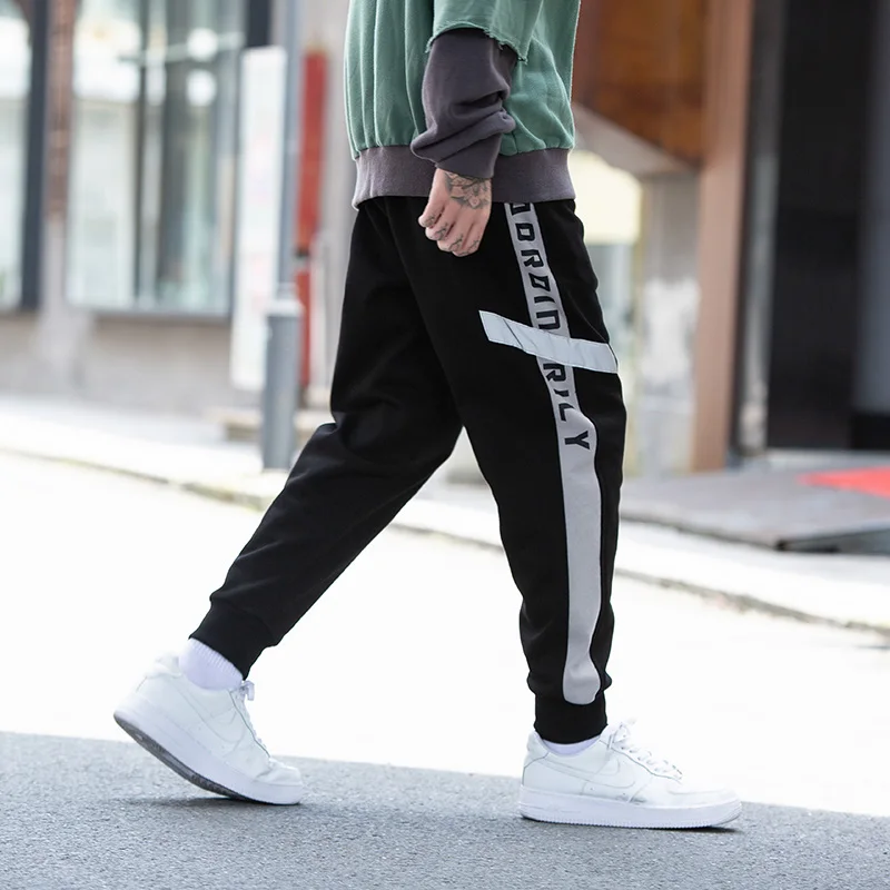 

Mens Harem Pants 2021 New Casual Loose Sweatpants Letter Printing Male Tatical Joggers Trousers Skinny Hip Hop Streetwear Solid