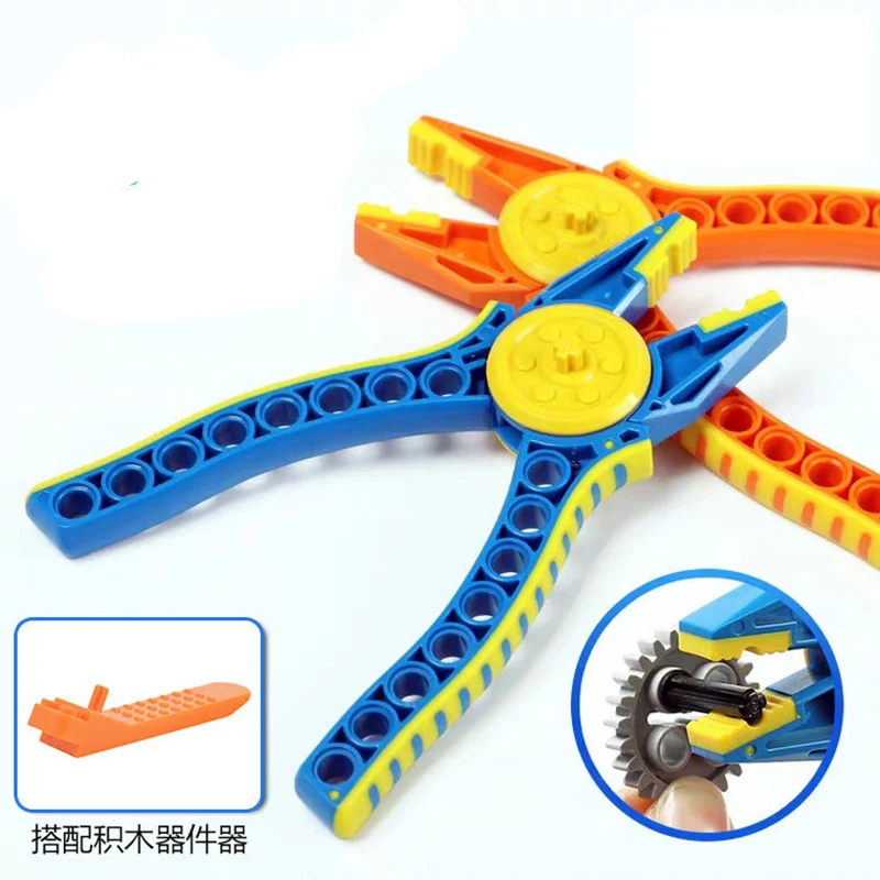 

Cheapest Technical Series Demolition Of Blocks Pin Pliers Tongs Tool Parts Device Bricks Educational DIY Toys for Children Boy