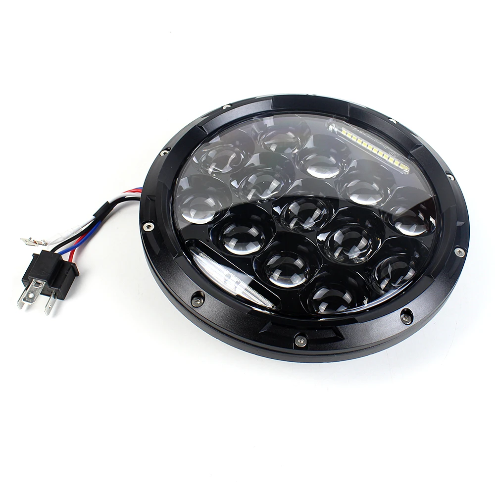 Универсальный 7 ми дюймовый круглый светодиодный прожектор фара лампы для Harley