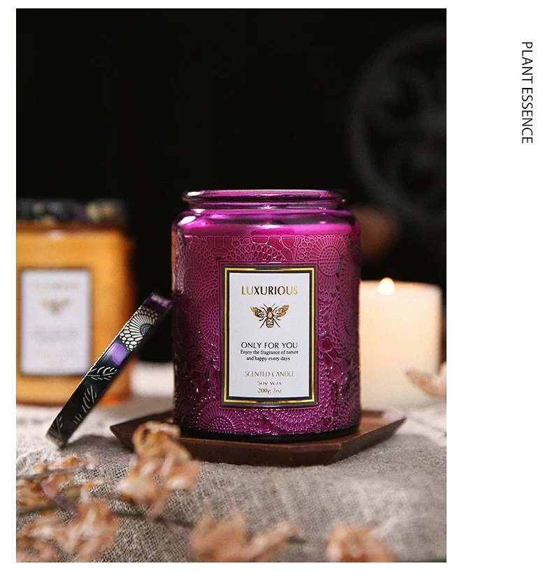 Свечи с ароматом украшение для дома роскошные ароматерапевтические стеклянные