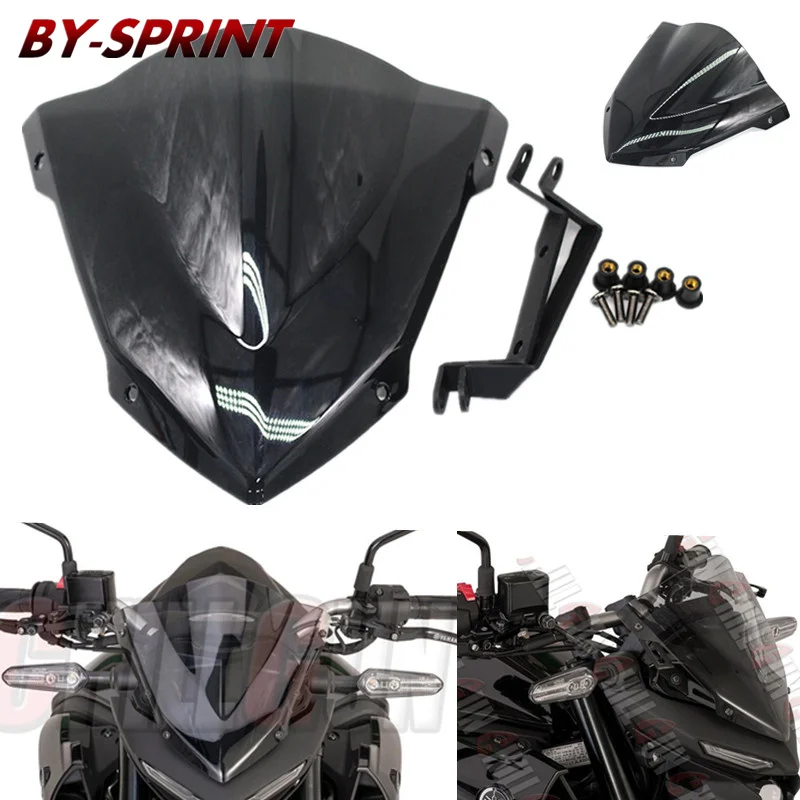 

Motorcycle ABS Windscreens Wind Deflector Windscreen Windshield Visor Viser Accessories For YAMAHA MT-09 MT 09 mt09 2014-2016