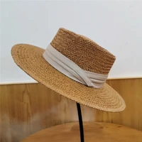 natural straw summer beach hats for women men %d1%88%d0%bb%d1%8f%d0%bf%d0%b0 %d1%81%d0%be%d0%bb%d0%be%d0%bc%d0%b5%d0%bd%d0%bd%d0%b0%d1%8f 2021 unisex panama cap concave flat protetion visor sun boat hats