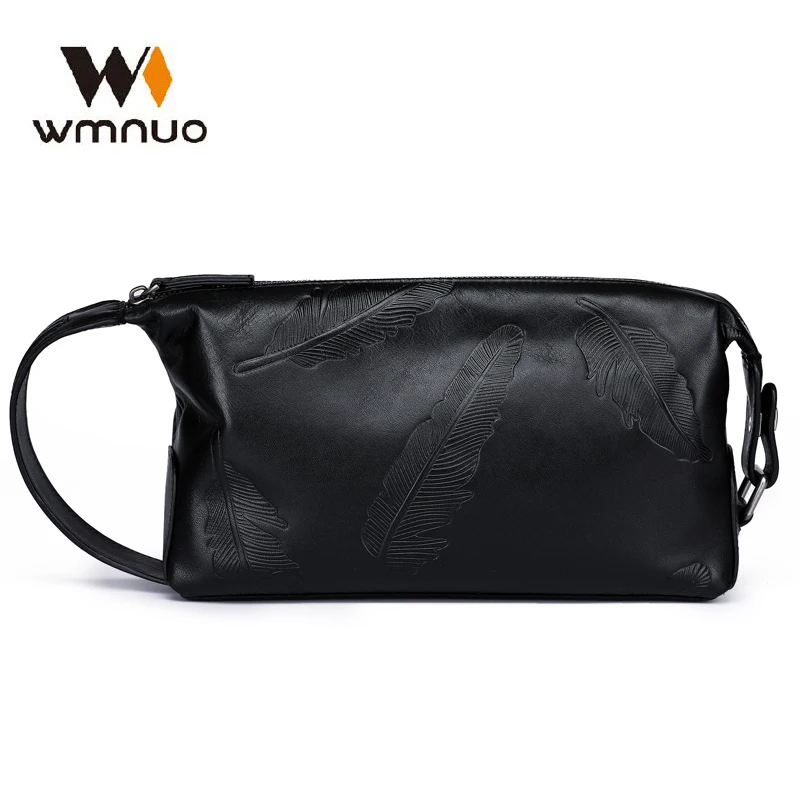 Сумка Wmnuo мужская из натуральной кожи клатч с листьями модная дизайнерская