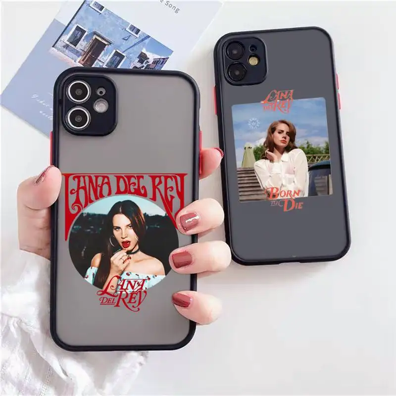 

lana del rey Phone Case For iPhone 12 11 Mini Pro XR XS Max 7 8 Plus X Matte transparent Back Cover