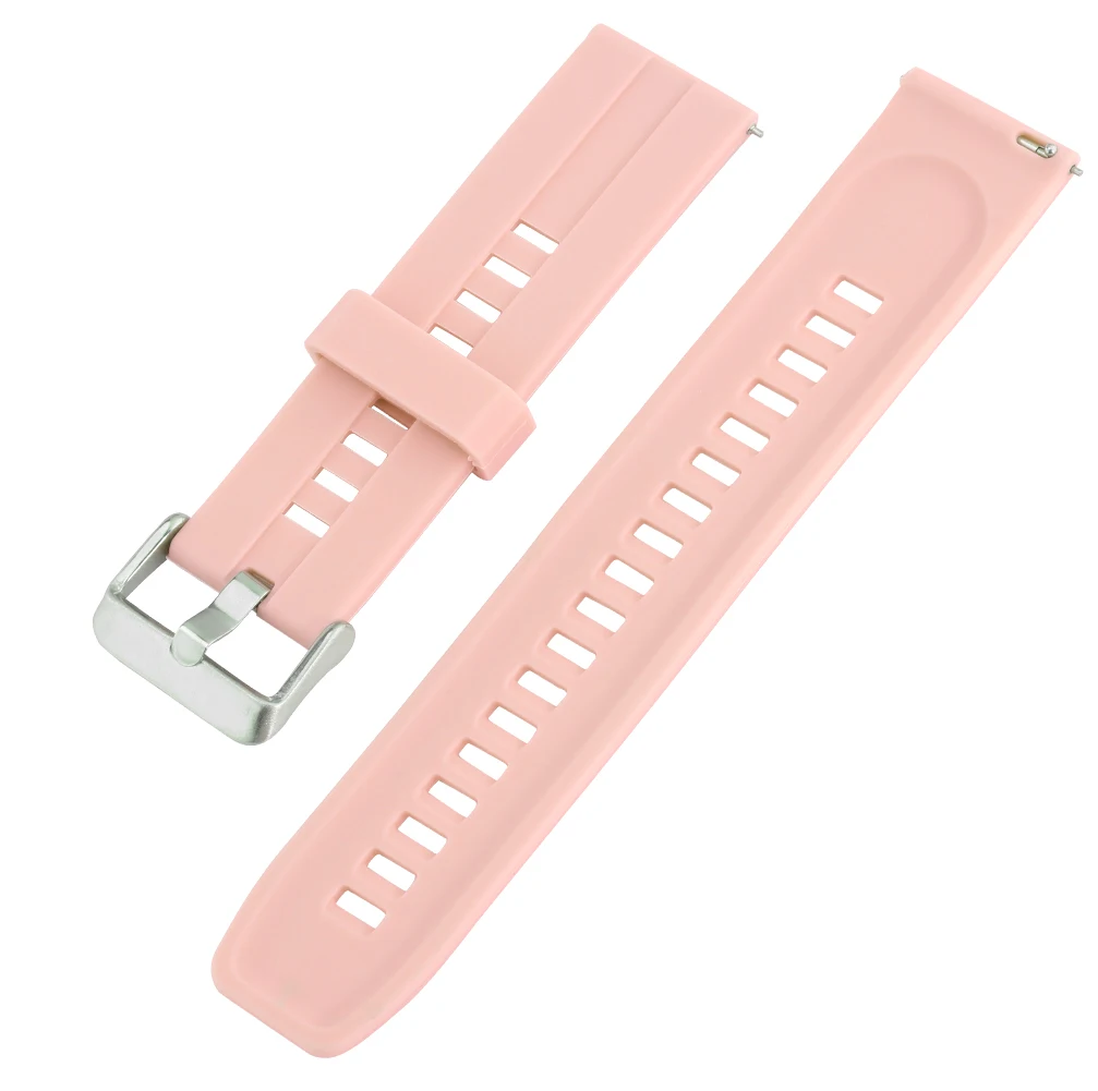 Ремешок силиконовый для часов мягкий Универсальный Резиновый Браслет наручных 20