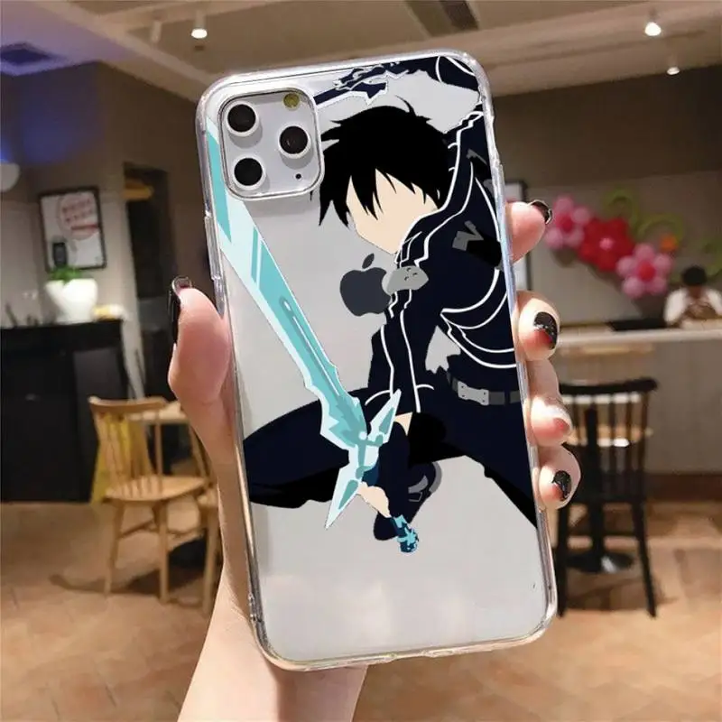 

Sword Art Online SAO Anime Phone Case Transparent soft For iphone 5 5s 5c se 6 6s 7 8 11 12 plus mini x xs xr pro max