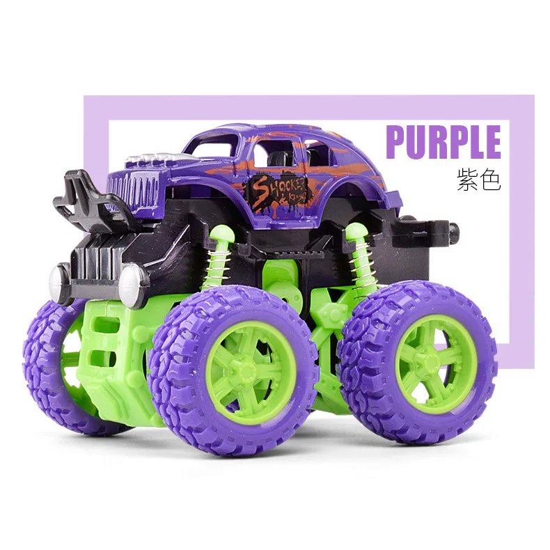 

Hot Mini Inertial Off-Road Cars Four Wheel Drive Plastic Stunt Car Toys for Children Cool Birthday Gift Kids Pull Back Vehicles