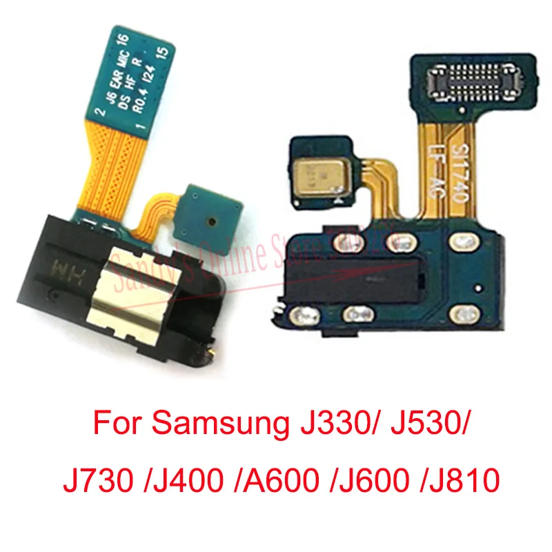 100 шт. аудиоразъем для наушников гибкий кабель Samsung Galaxy J3 J5 J7 2017 J330 J530 J730 J4 J6 J8 J400 J600