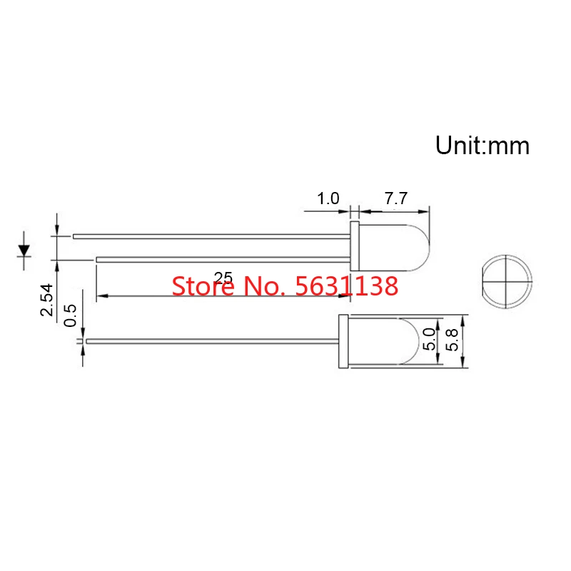 100 шт. 5 мм ИК светодиод приемник светодиодов нм инфракрасная лампа приема 20 мА