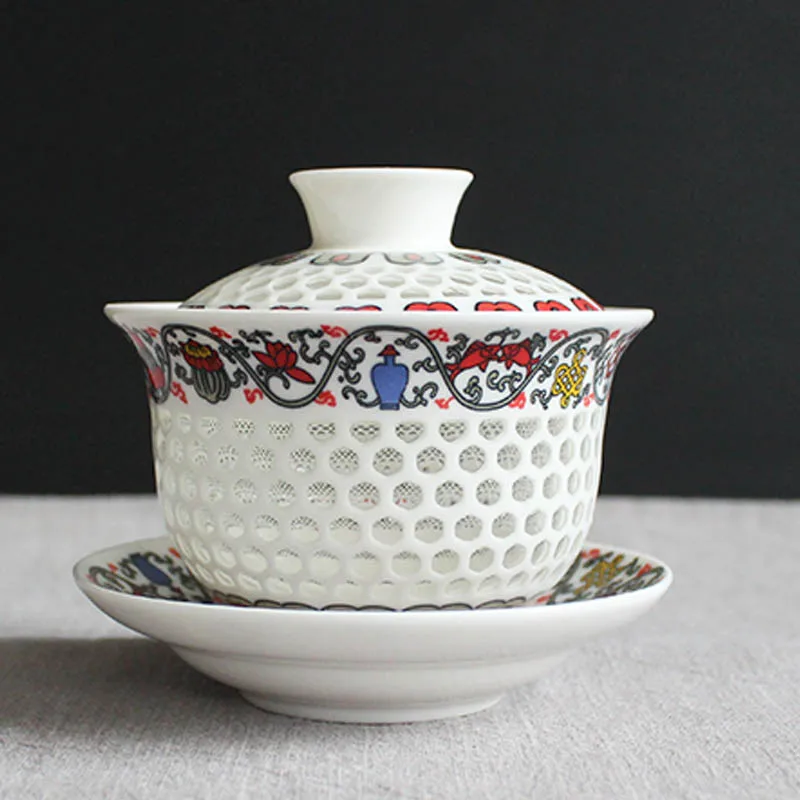 Китайская чаша для чая сотовый керамический гайвань кунг фу чайные чашки и