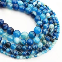 1538cm strand round natural blue lace agate stone rocks 4mm 6mm 8mm 10mm 12mm gemstone beads for bracelet jewelry making