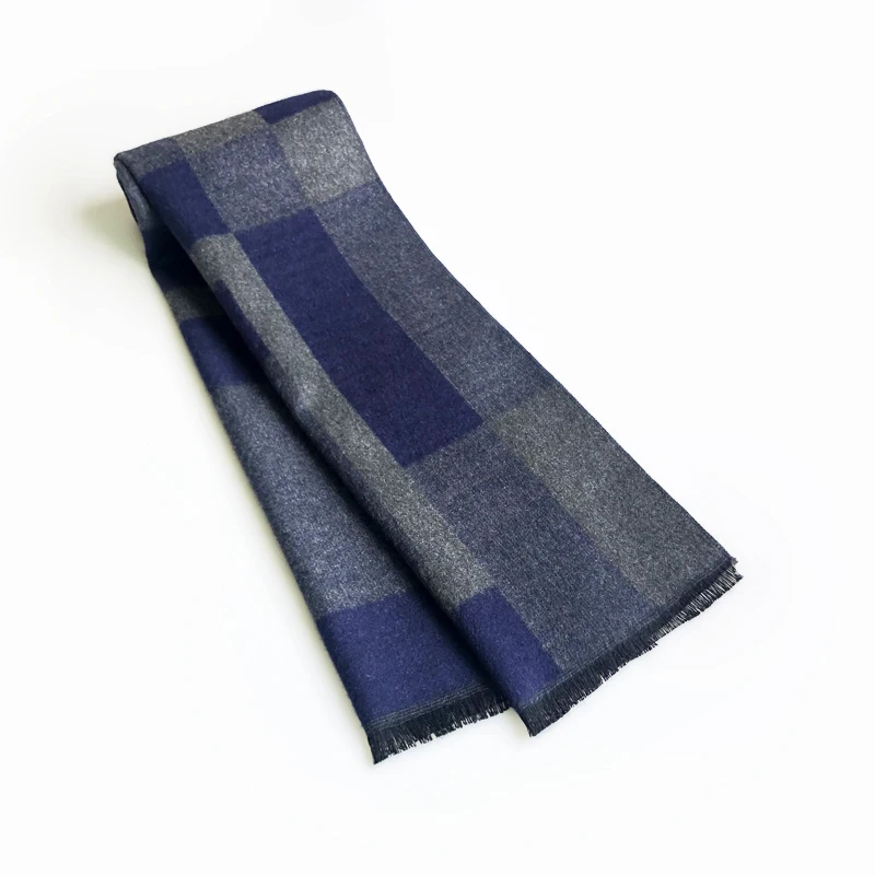 Зимний шарф в клетку 2024 Мужские Дизайнерские шарфы модные повседневные