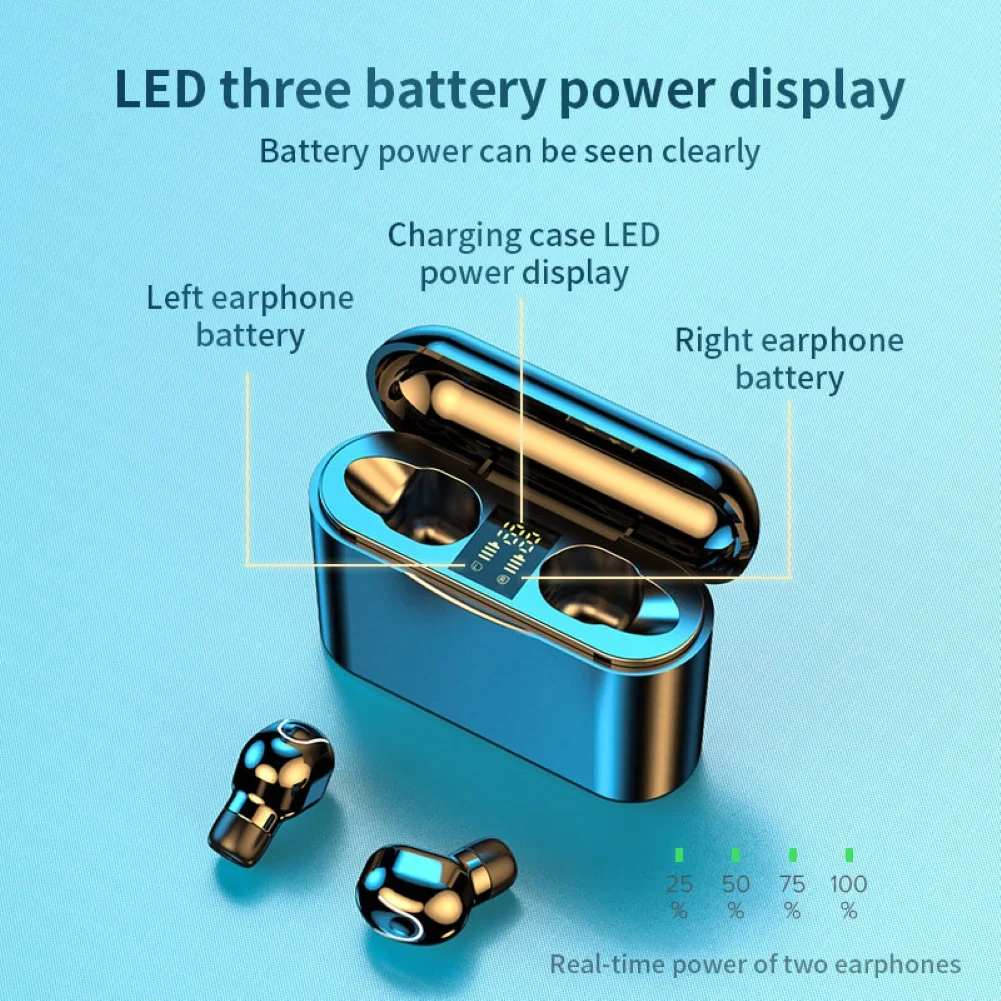 Беспроводные стереонаушники вкладыши M2D светодиодный Digital TWS Bluetooth 5 0|Наушники и