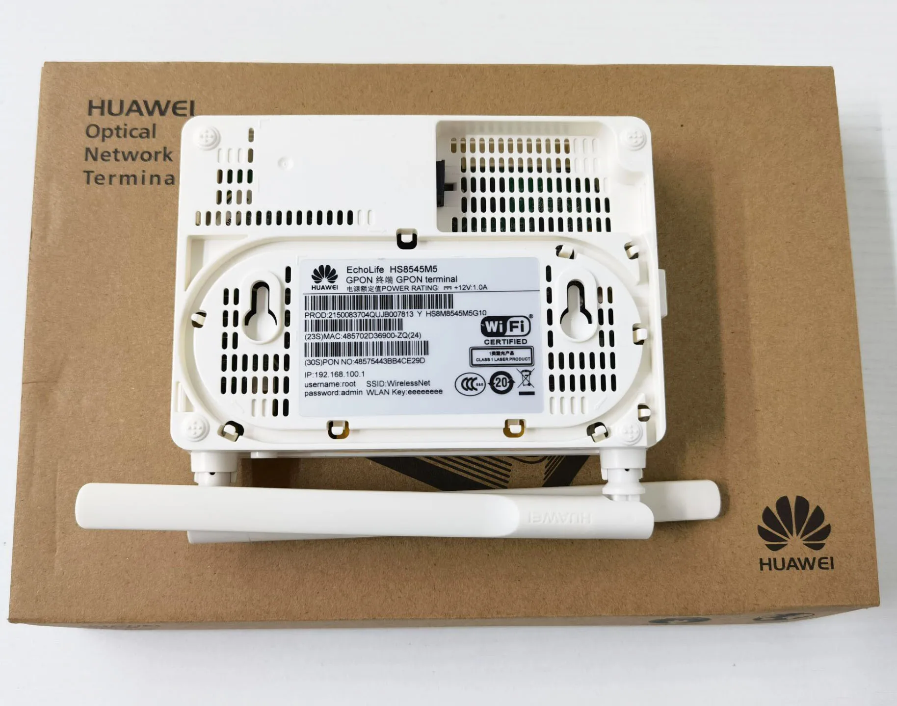 3 шт. Оригинальный Новый HW HS8545M5 Gpon 5dBi Ont onu 1GE + 3FE Голос WIFI USB-модем на английском