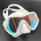 Маска для подводного плавания для взрослых с зеркальными линзами, Набор противотуманных очков для подводного плавания, плавательная маска с закаленным стеклом, мужские очки