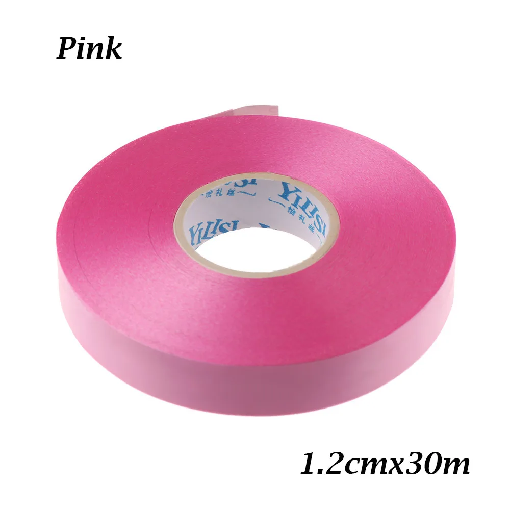pink 30m 5/10/возможностью погружения на глубину до 30 м лента для воздушных шаров рулон фольга, латекс воздушные шары украшения Свадебные украшения подарочной коробке декора на день рождения, фестиваль, вечерние Supplie - Цвет: pink 30m