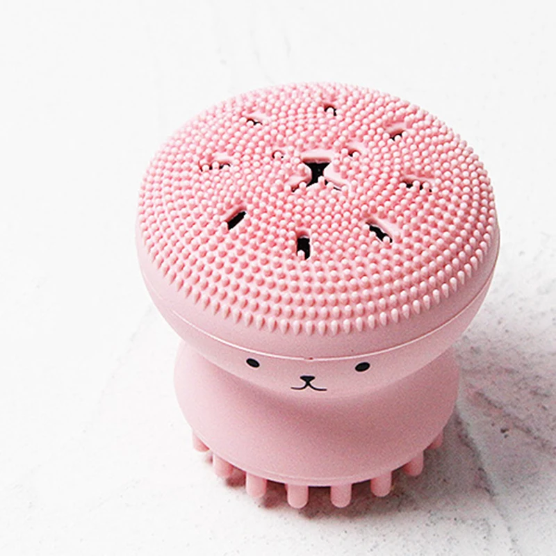 Силиконовая Очищающая щетка для лица в форме осьминога очищающее средство скраб