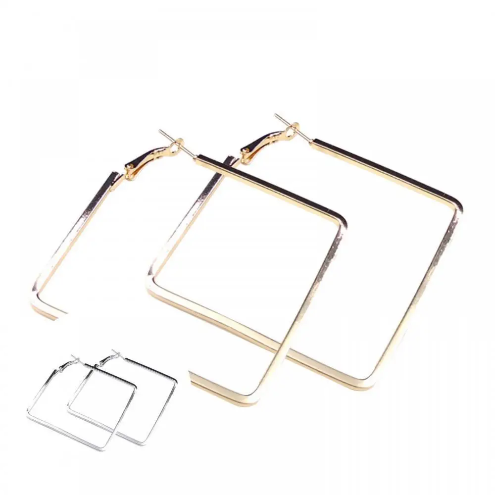 

Fashion Women Hollow Square Dangle Statement Huggie Earrings Party Jewelry Gift