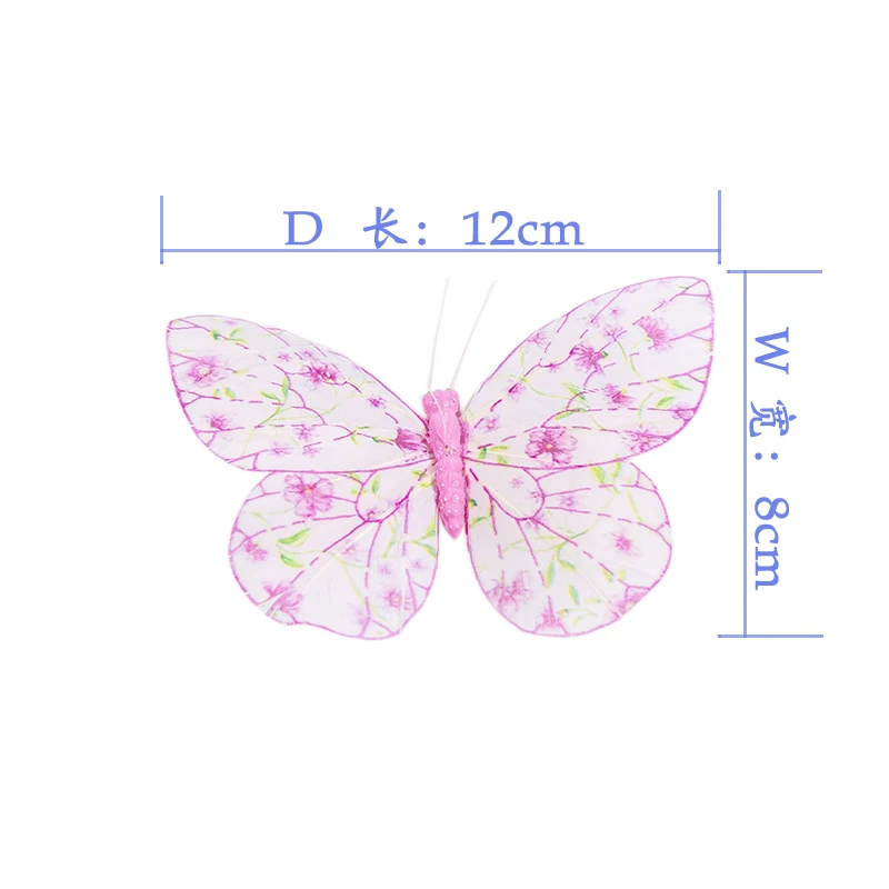 8 шт. искусственные перья Бабочка Искусственное перо украшение для шкафа