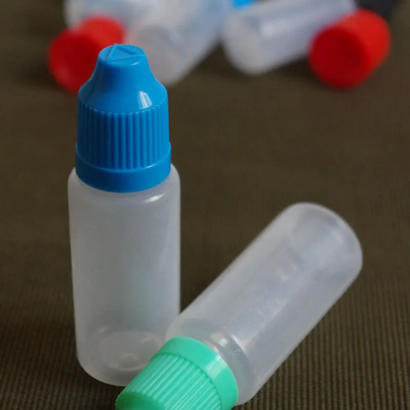 

20pcs 20ml Soft Style Vial Plastic Dropper Bottles With Childproof Cap And Long Tip For Liquid Empty PE Jar