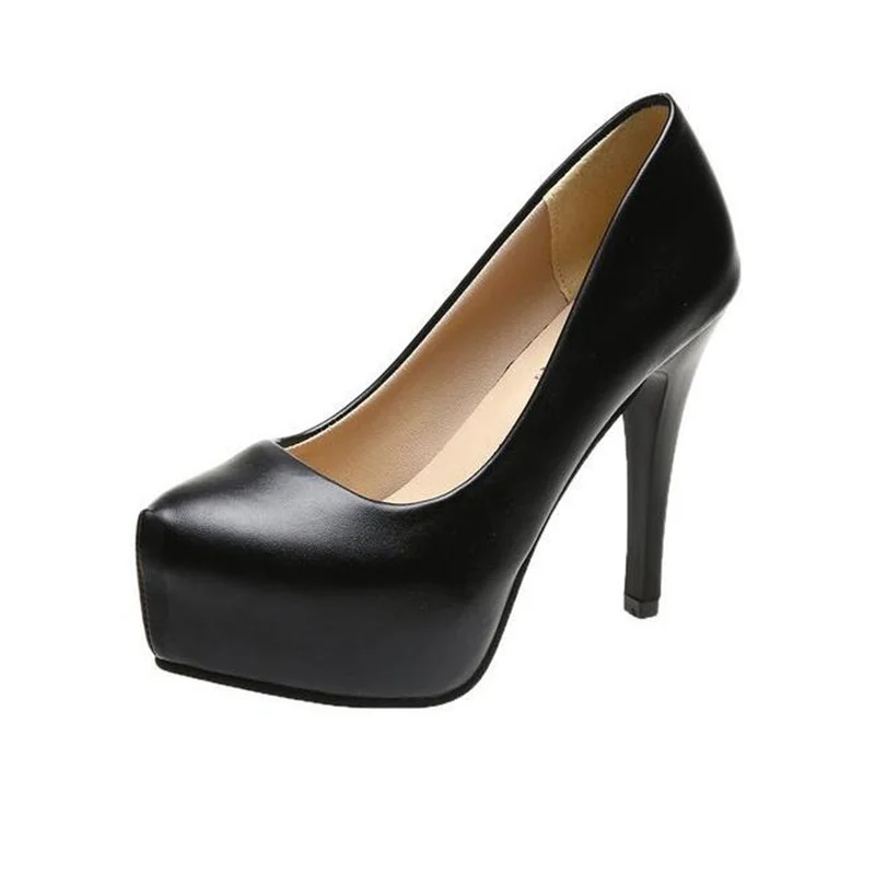 

Women high heels shoes flock platform Heeled shoes pumps women night club thin heel sexy plus big size 34-42 high heels women