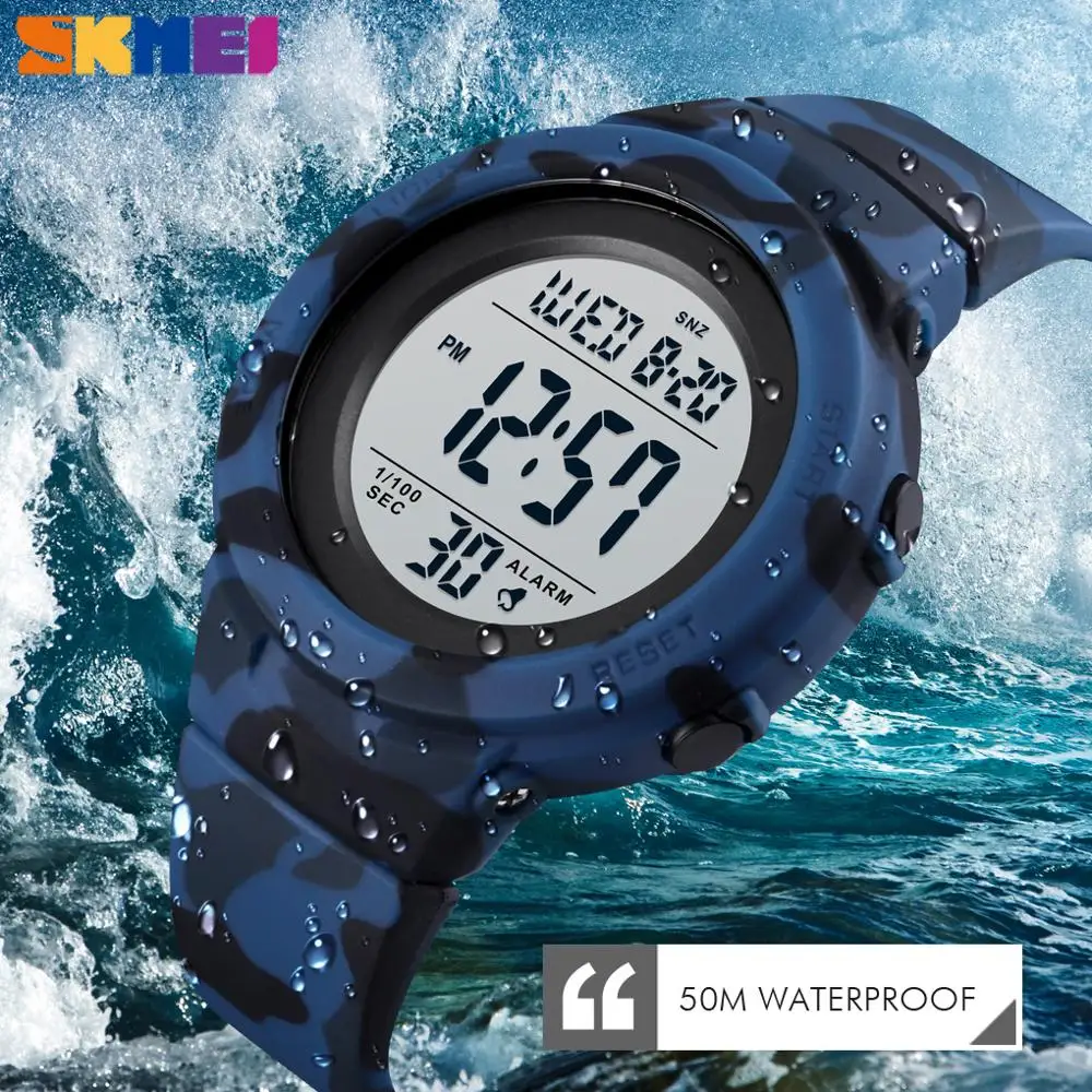 

SKMEI New Fashion Casual Waterproof Mens Watches LED Digital Outdoor Sports Watch Men Multifunction Student Wrist watches reloj